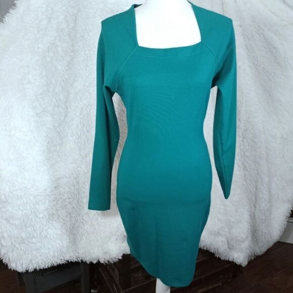 BRASS PLUM GREEN MIDI DRESS SZ.S EUC - Picture 2 of 8